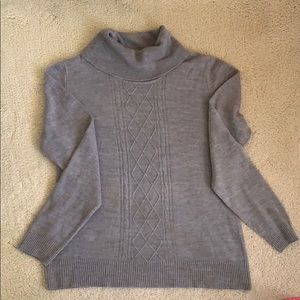 Karen Scott grey cowl neck Sweater